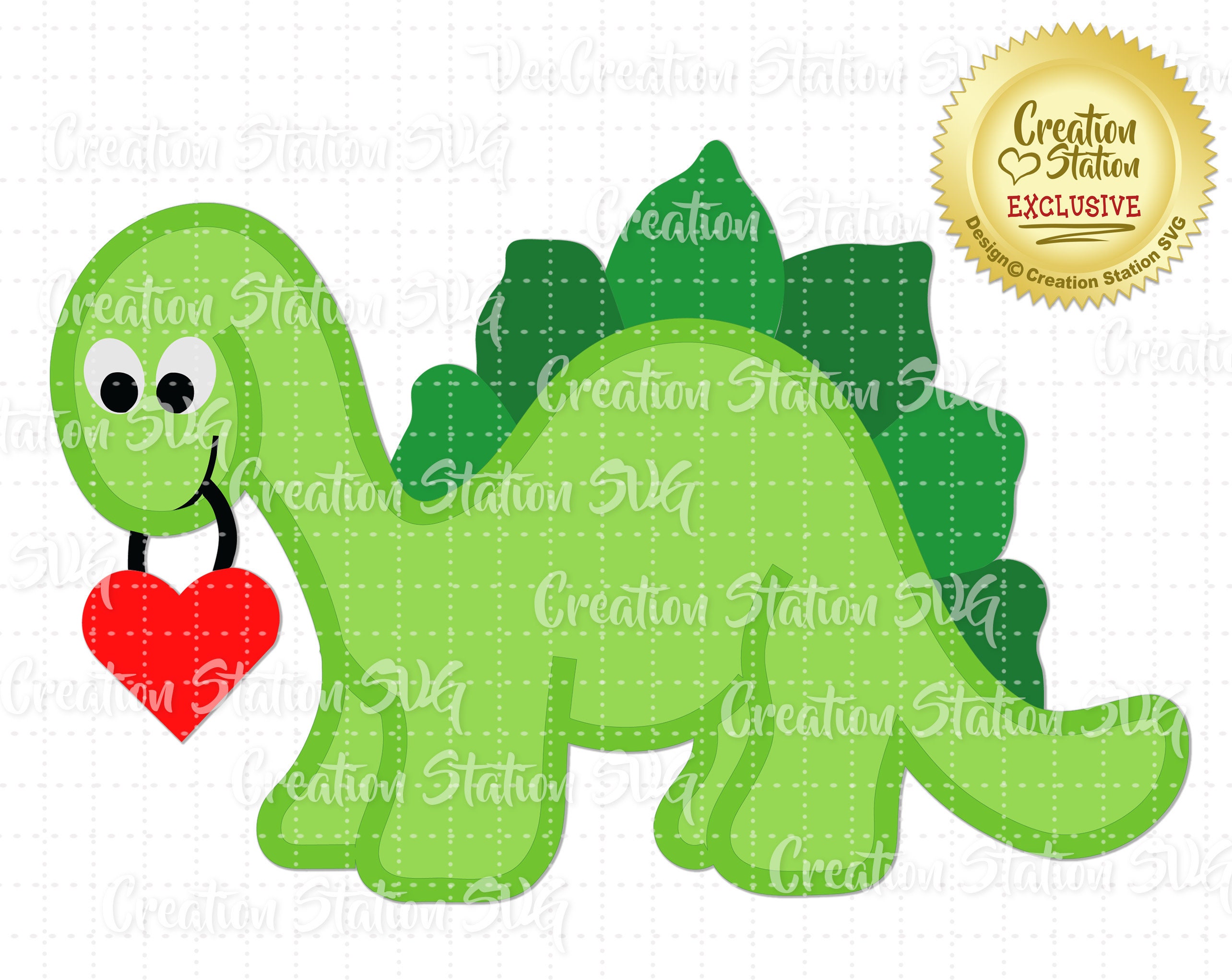 dinosaur with a heart
