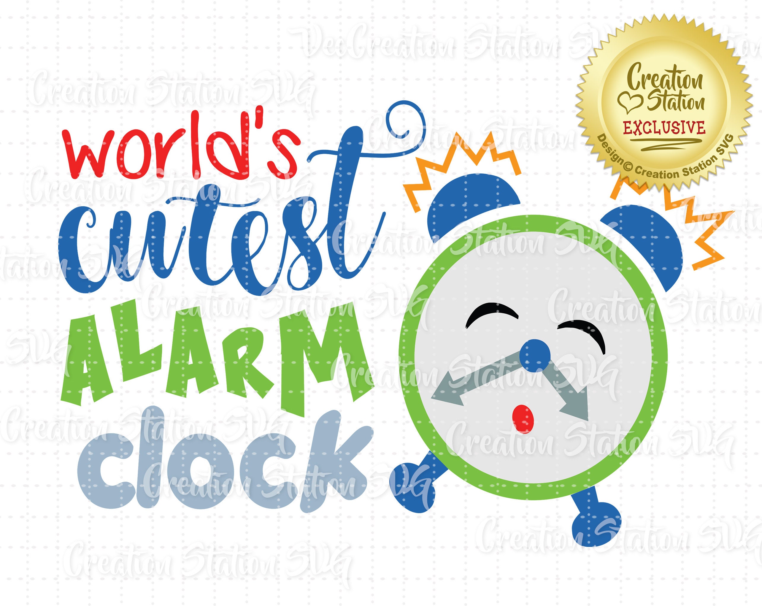 Download Svg World S Cutest Alarm Clock Baby Word Art Cut File For Etsy