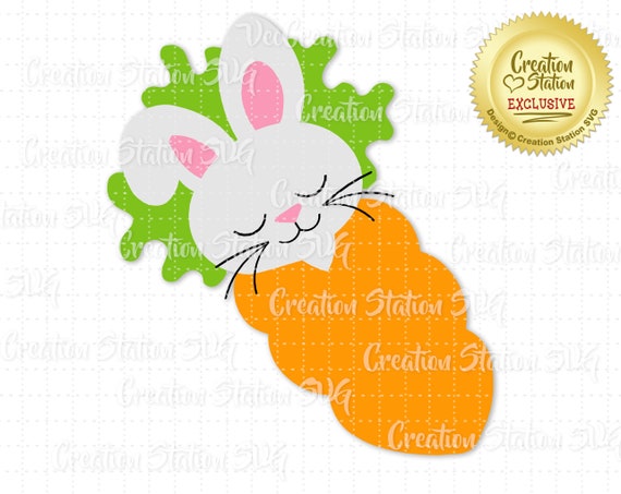 Download Svg Easter Bunny In Carrot Blanket Cut File For Htv Vinyl And Etsy