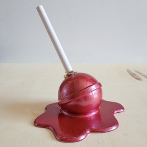 Apple Candy | Melting Lollipop Ring Holder | Handcrafted Candy Inspired Sculpture | Unique Jewelry Organizer