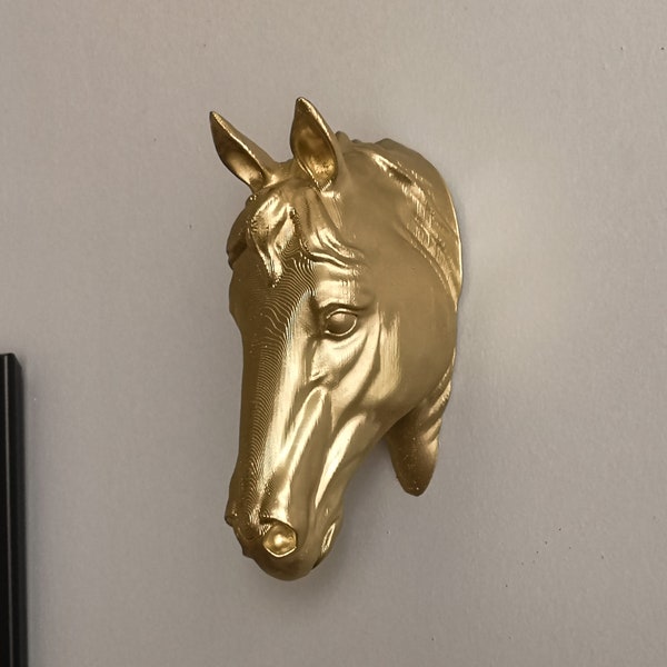 Horse Head Wall Sculpture (metallic) | 3D Taxidermied Art | Different Color Combinations