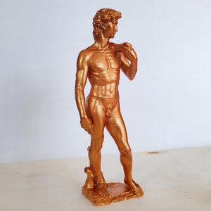 Handcrafted David Sculpture | Michelangelo&#39;s Statue of David Replica | Home Decor and Art Collectible