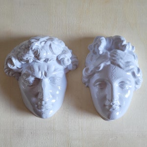 David and Venus Head Wall Sculpture | 3D Sculpture Wall Art | Different Color Combinations