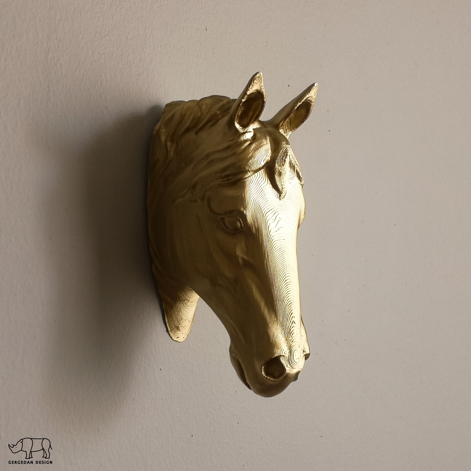 Horse Head Wall Sculpture metallic 3D Taxidermied Art Etsy