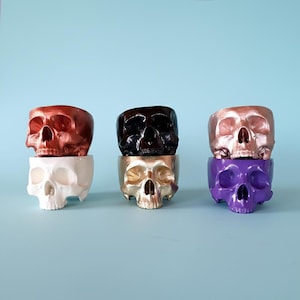 3D Printed Skull Planter: Gothic Home Decor