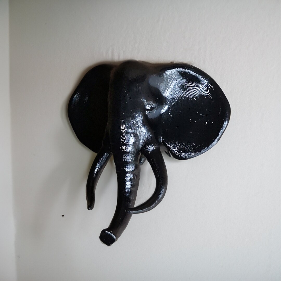 Elephant Head Wall Sculpture 3D Elephant Art Animal Lover Home Decor Etsy