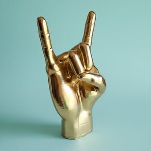 Or | Sculpture Rock On Hand : décoration faite main en biopolymère