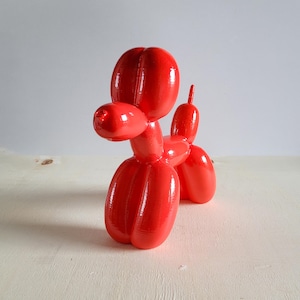 Red | Tabletop Balloon Dog Sculpture | Handcrafted Dog Figurine ...