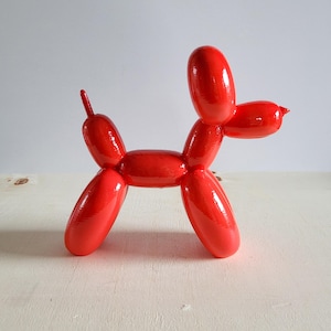 Red | Tabletop Balloon Dog Sculpture | Handcrafted Dog Figurine ...