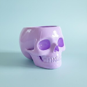 3D Printed Skull Planter, Pop Art Desk Organizer, Succulent Pot