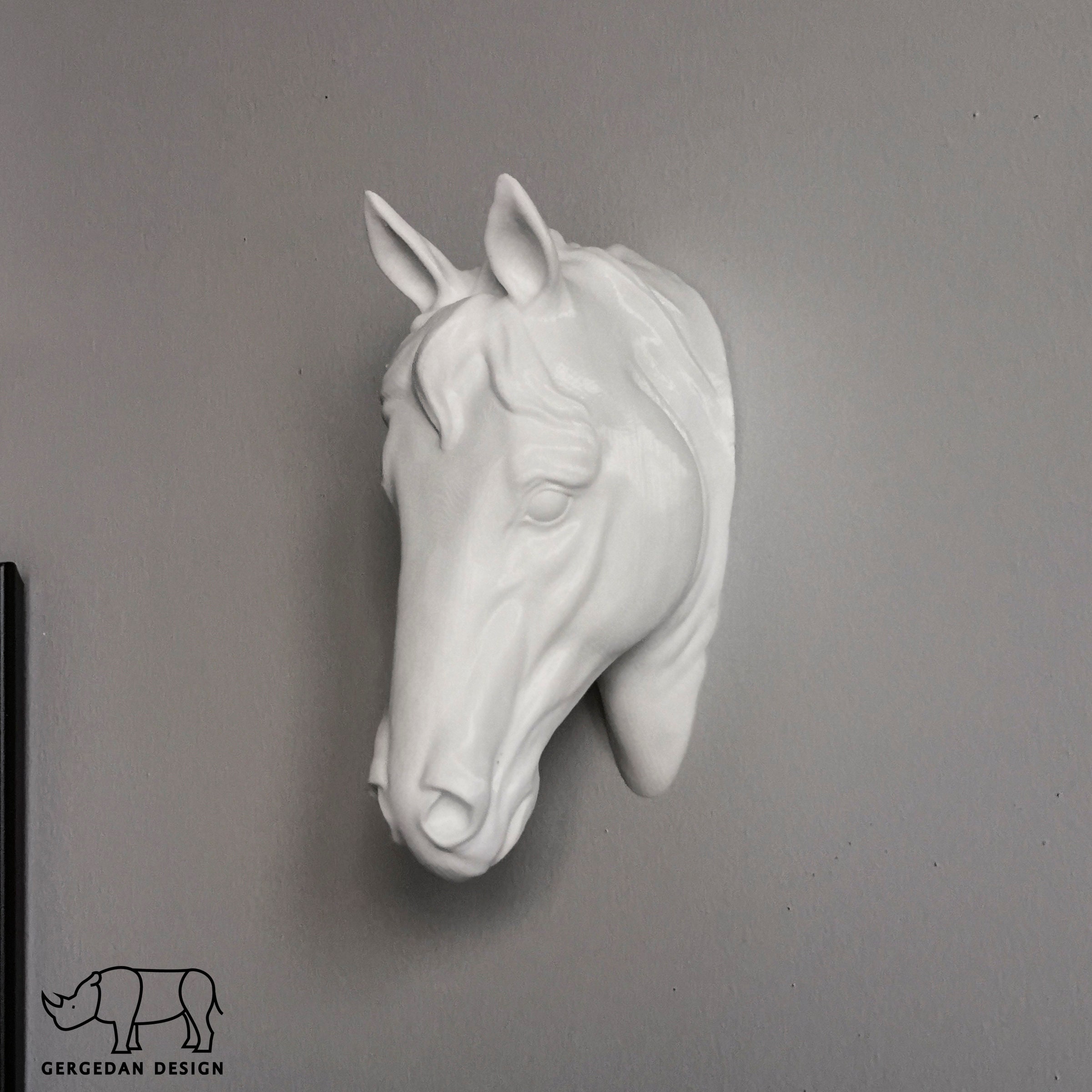Horse Head Wall Sculpture metallic 3D Taxidermied Art Etsy