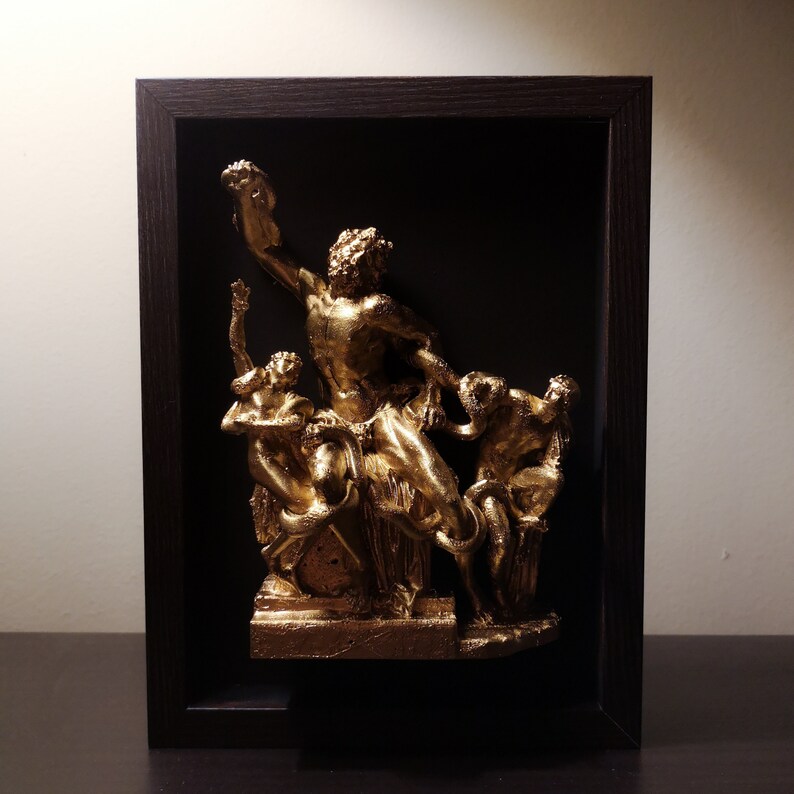 Laocoön and His Sons Statue 3D Sculpture Box Frame Greek | Etsy