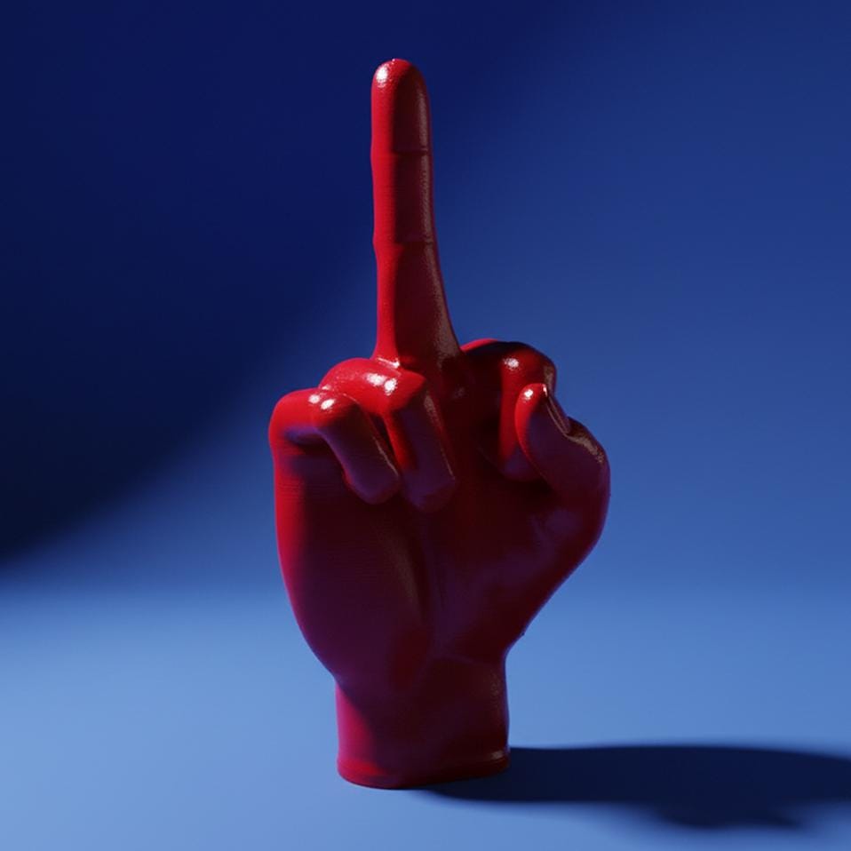 Middle Finger Hand | Fuck You off Sign | Hand Sculpture