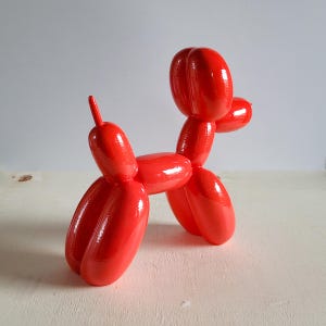 Red | Tabletop Balloon Dog Sculpture | Handcrafted Dog Figurine ...