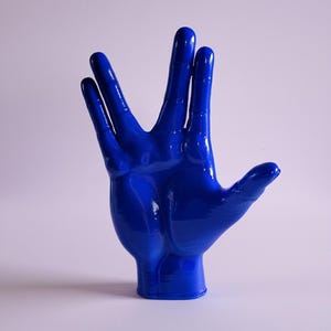 Escultura hecha a mano del saludo vulcaniano de Spock: decoración inspirada en Star Trek imagen 8