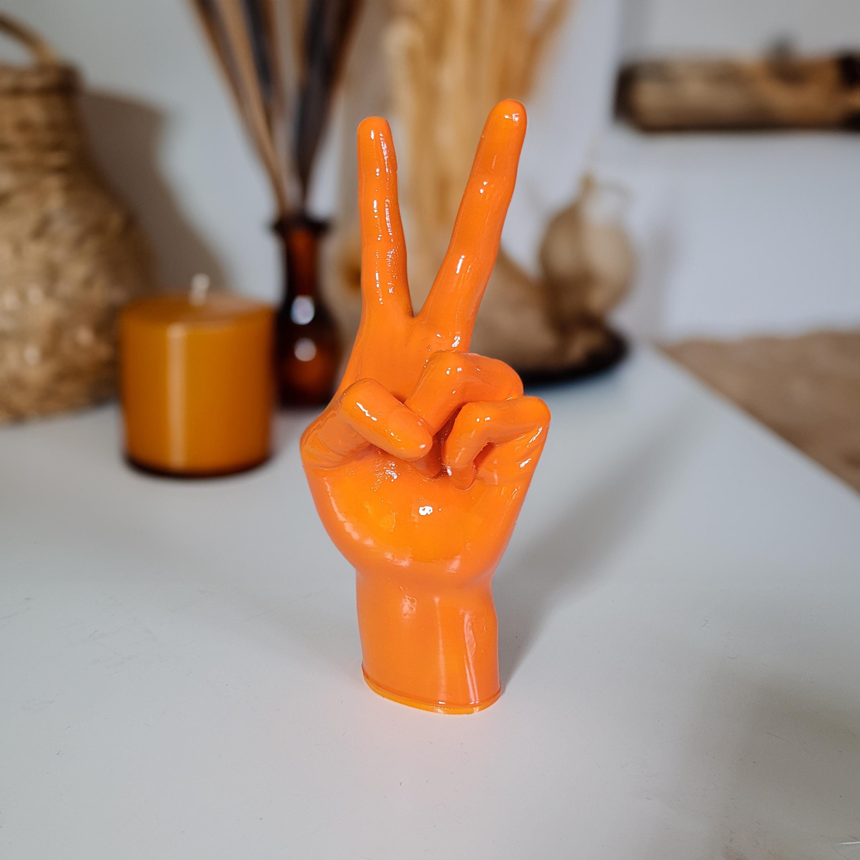 Victory Hand Sculpture | Handcrafted Victory Sign | Decorative Hand Sculpture | Home and Office Decor