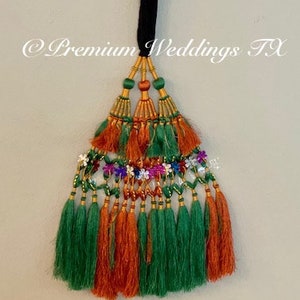 Paranda, MultiColor Resham Paranda, Hair Accessories, Dulhan, Bridesmaids Gifts, Shaadi, Mehndi, Mayoon, Haldi, Punjabi, Indian, Pakistani