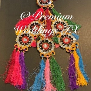 Paranda, MultiColor Mirror Paranda, Hair Accessories, Dulhan, Bridesmaids Gifts, Shaadi, Mehndi, Mayoon, Haldi, Punjabi, Indian, Pakistani