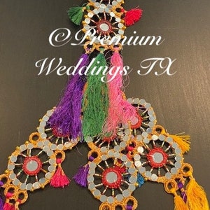 Paranda, MultiColor Mirror Paranda, Hair Accessories, Dulhan, Bridesmaids Gifts, Shaadi, Mehndi, Mayoon, Haldi, Punjabi, Indian, Pakistani