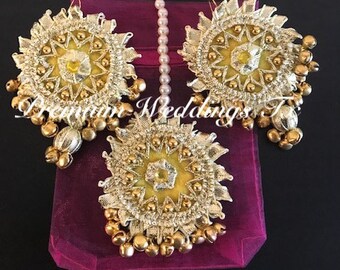 Haldi Setchokar Setgotta Jewelry Mayoon Set Earring Etsy