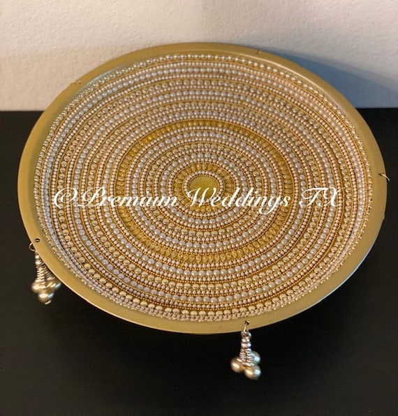 Designer plate( ONLY PLATE ) for wedding haldi mehndi House warming puja  and decoration Decorative Plates