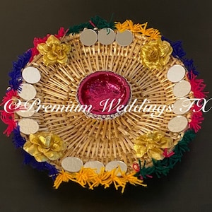 Decorative Chabba, Mehndi Plate, Gajra Thaal,Wedding Decor, Shaadi, Mehndi, Shaadi Decor, Indian Wedding, Punjabi Wedding, Pakistani Wedding