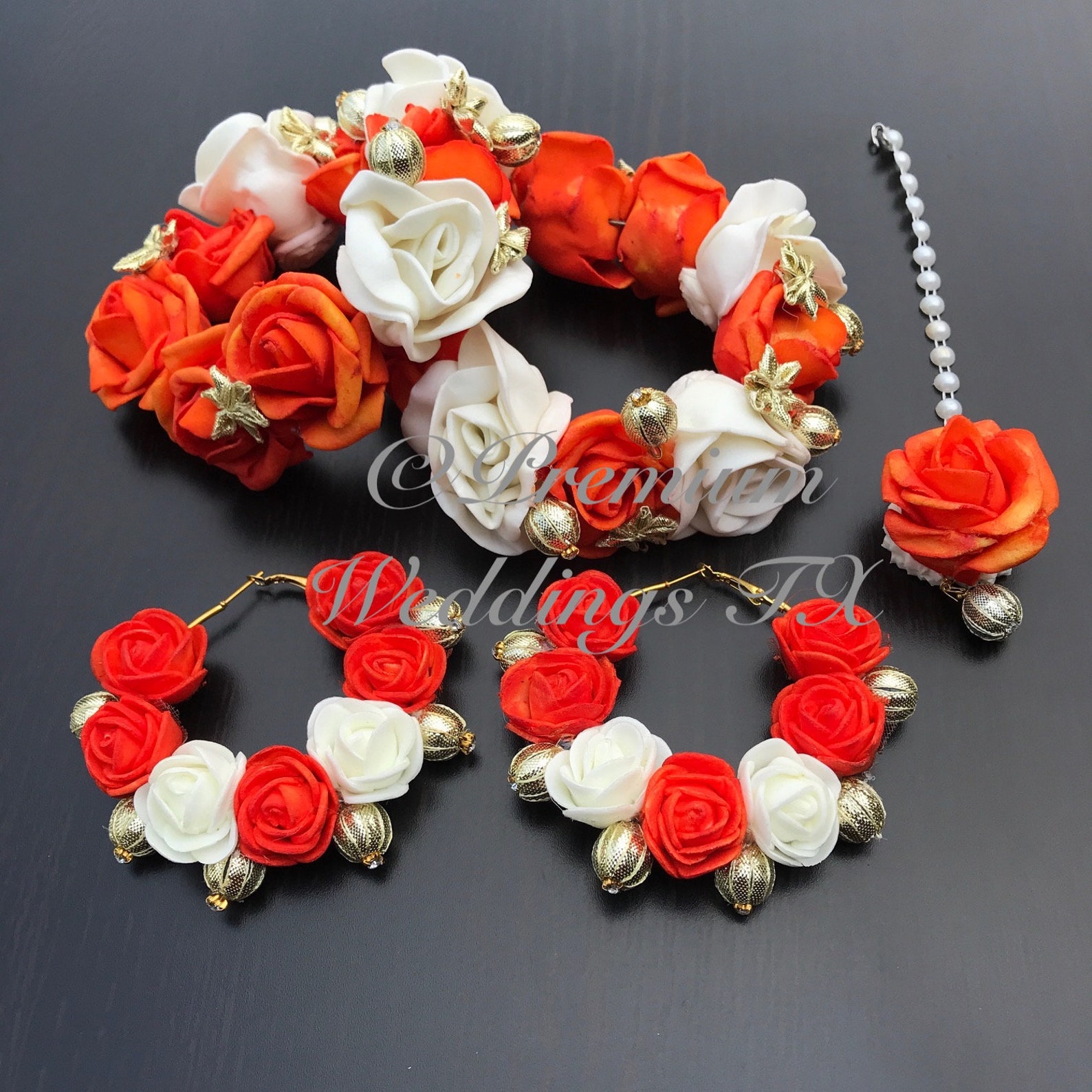 Hand Gajra Set Flower Gajra Set Mehndi Dulhan Bridal Etsy