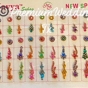 1ct Designer Bindi Book,Assorted colors bindi,bindiya,Dulhan,Body Jewelry, Rhinestones Bindi, Bindiya book, BIndiyas, Bindis, Bindiyas Style