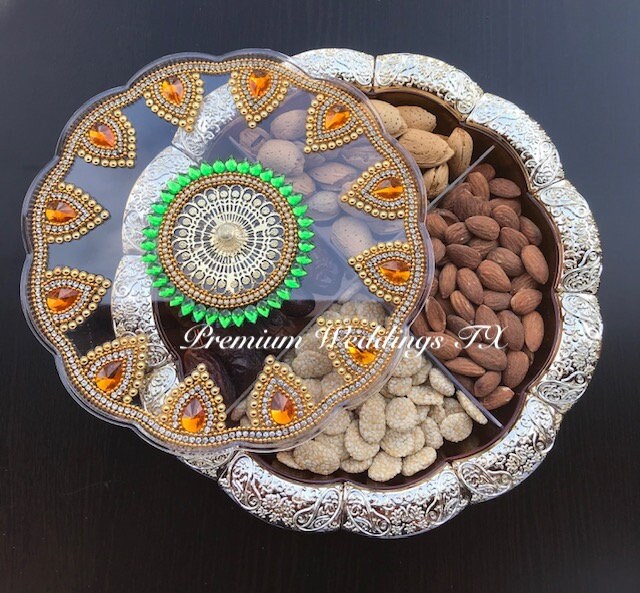 Dry Fruit Decorative Box Yellowdiwali Eid Ramadan Shagun Etsy Australia