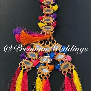 Paranda, MultiColor Mirror Paranda, Hair Accessories, Dulhan, Bridesmaids Gifts, Shaadi, Mehndi, Mayoon, Haldi, Punjabi, Indian, Pakistani