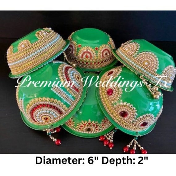 1ct Decorative Bowls, Mehndi Decor, Mehndi, Haldi, Mayoon, Shaadi, Shaadi  Decor, Dulhan, Indian Wedding, Muslim Wedding, Punjabi Wedding 