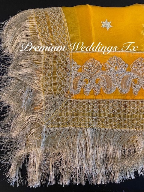 Yellow Mayoon Dupatta,Haldi, Nikkah, Mehndi, Mayoon Dupatta, Mehndi Dupatta, Nikkah, Nikkah Dupatta, Shaadi, Shaadi Decor, Dulhan, Haldi