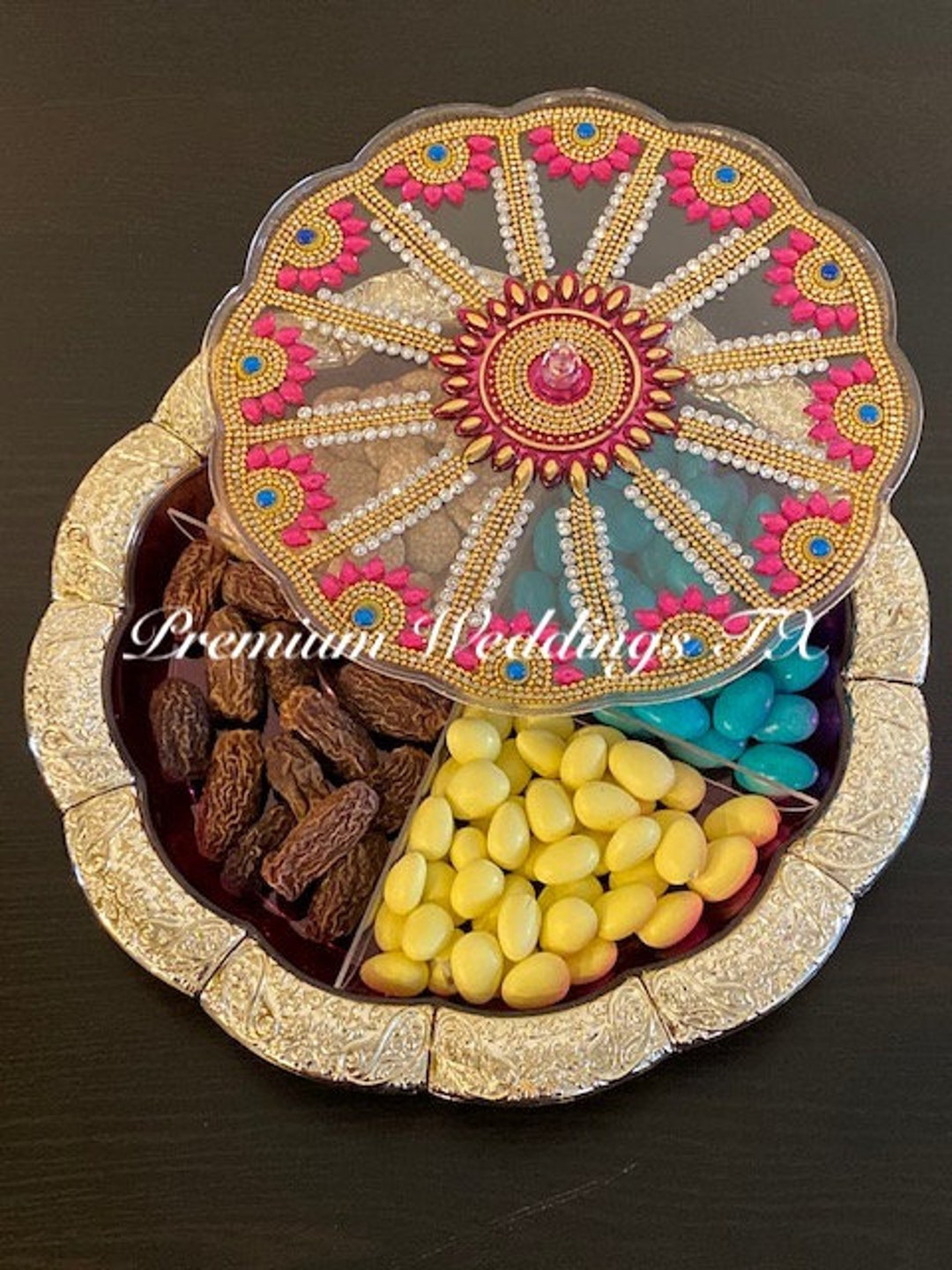 Pink Dry Fruit Decorative Box Diwali Eid Ramadan Shagun Etsy