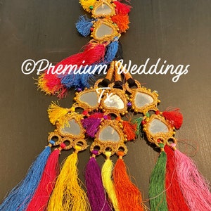 Paranda, MultiColor Mirror Paranda, Hair Accessories, Dulhan, Bridesmaids Gifts, Shaadi, Mehndi, Mayoon, Haldi, Punjabi, Indian, Pakistani