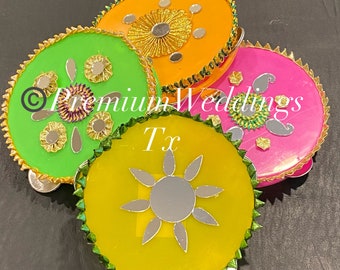 4Ct Small Tambourines,Shaadi, Shaadi Decor, Flower Girl Accessories, Dulhan, Wedding Favor, Boho Wedding Decor, Wedding Props, Music, Mehndi