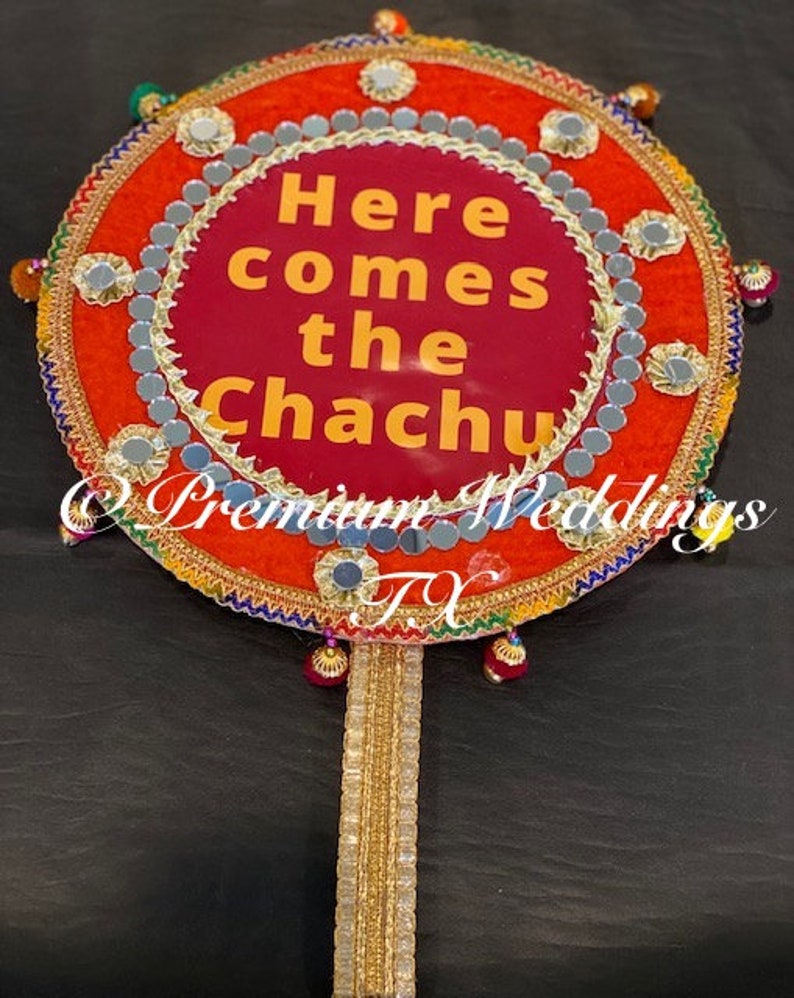 Handmade Indian Wedding Banner: Velvet & Mirror Desi Wedding Prop - Etsy