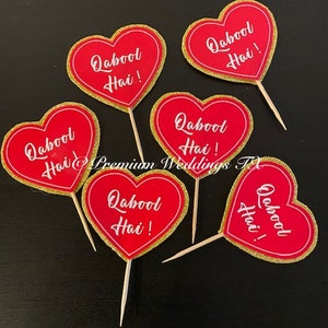 12ct Qabool Hai Cupcake Toppers,Cupcake Toppers,Qabool Hai,Shaadi Mubarak,Nikkah Mubarak,Nikkah, Shaadi, Shaadi Decor, Nikkah Cupcake Topper