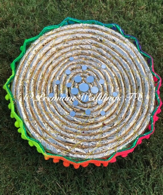Decorative Foil Thaali Indian Weddings Shaadi Mehndi Etsy