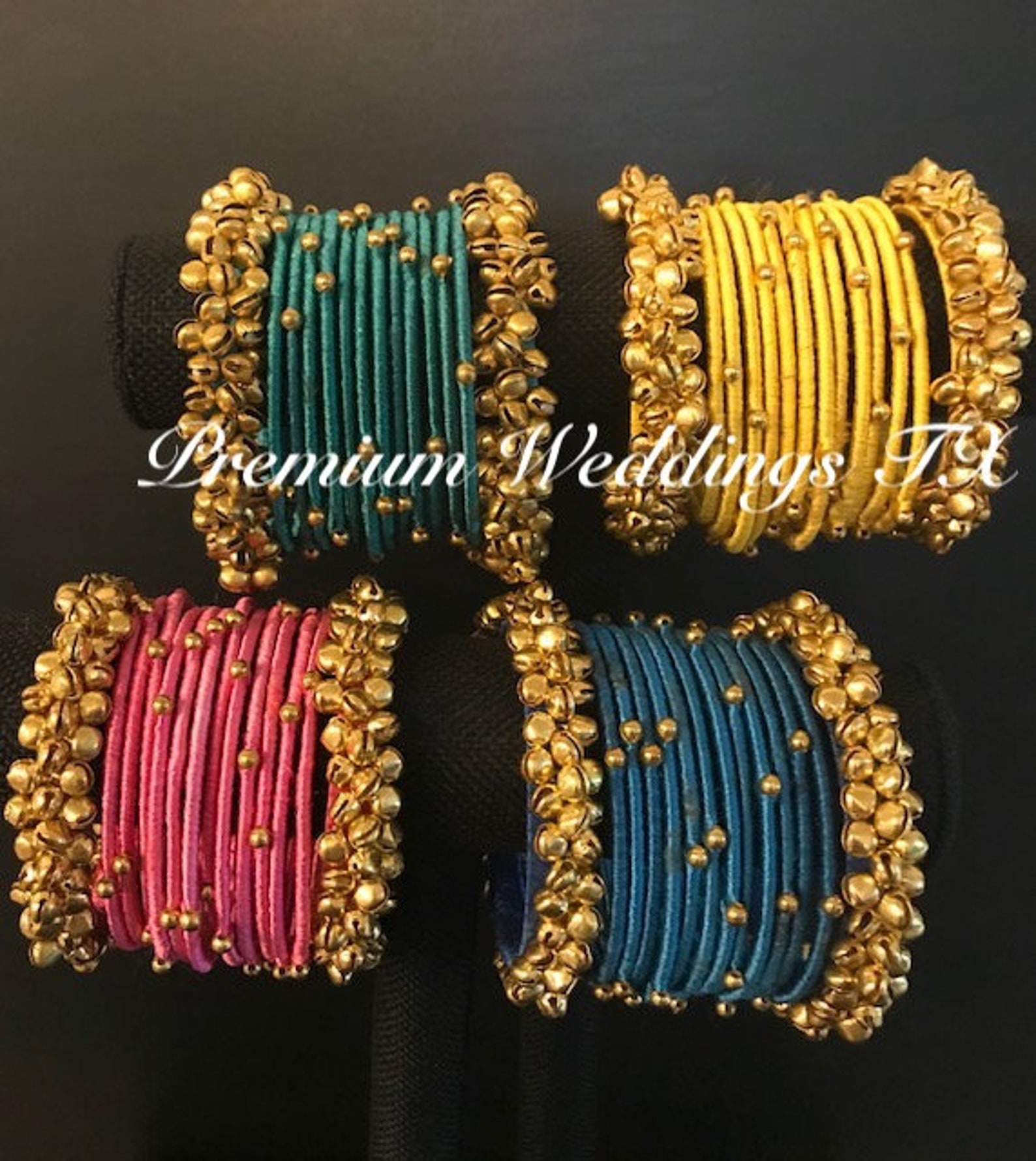 Ghungroo Resham Bangles Set Chudiyan Indian Bangles Etsy