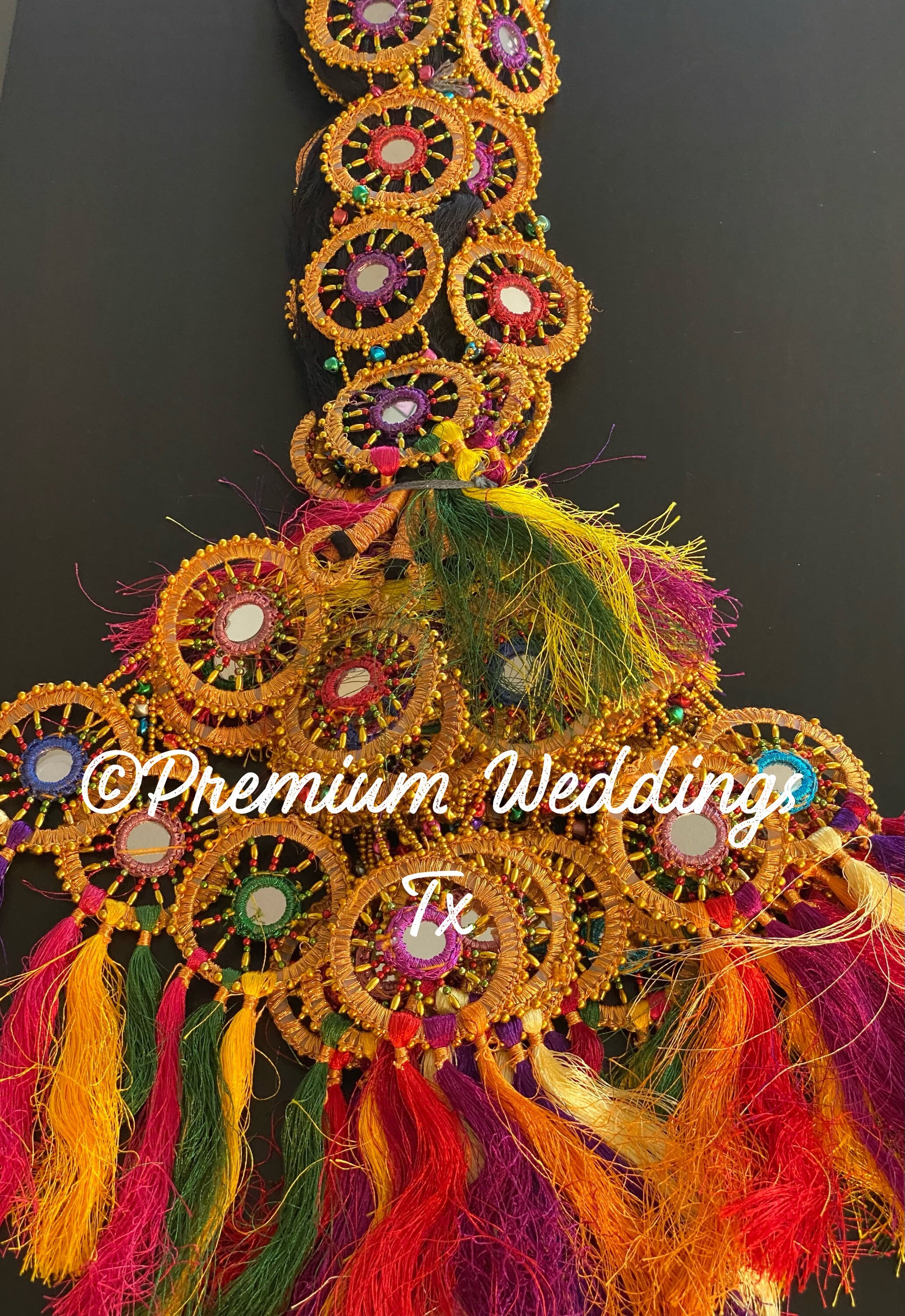 Mirror Paranda: Multicolor Tassel Hair Accessory - 1ct - Etsy display picture 2