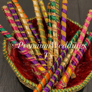 Wood Dandiya sticks | Mehndi decor | Sangeet | Mehndi | Navaratan | Duff | Indian wedding | Punjabi wedding | Pakistani wedding | Navratri