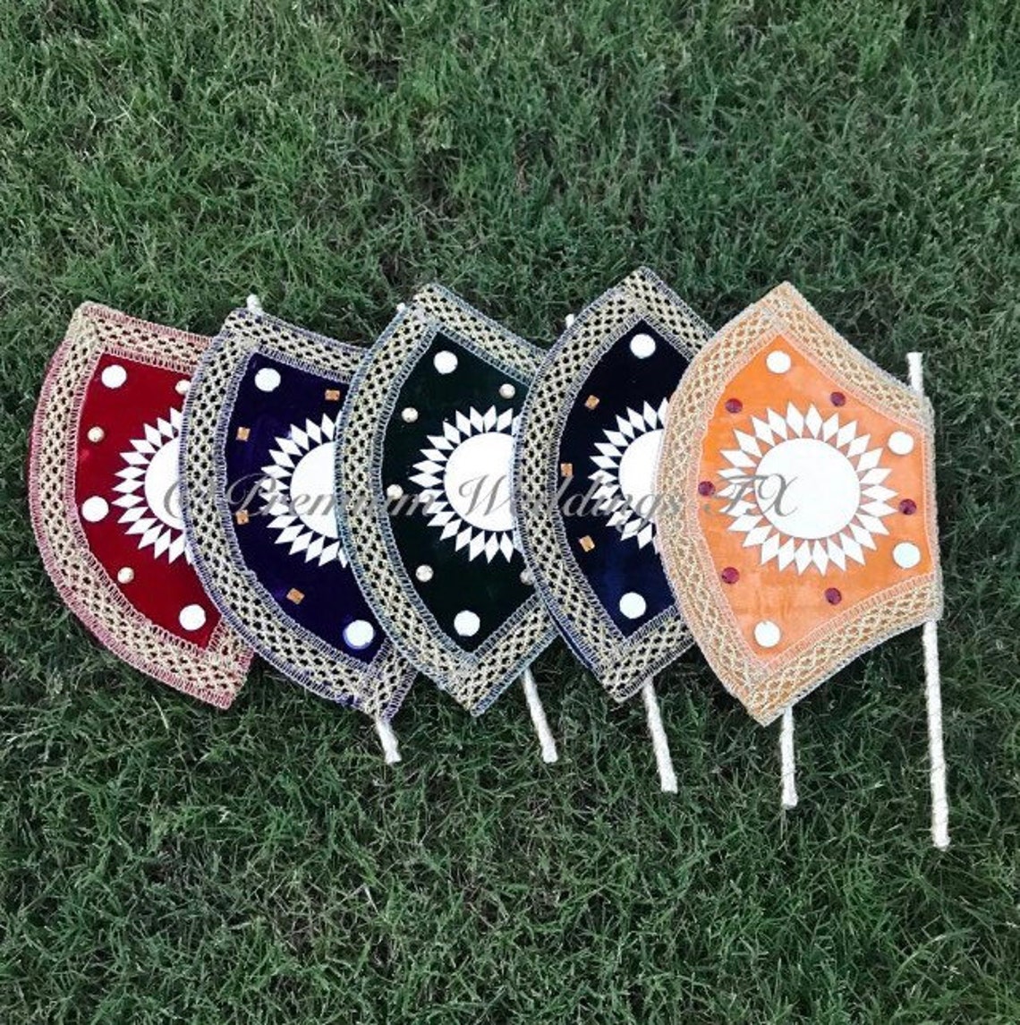 Velvet Decorative Hand FanPakistani/Indian Hand Fan Fan Etsy