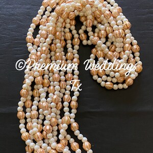 Handgefertigtes Milni Haar: Perle & Gotta Perlengirlande - Hochzeit Willkommensgeschenk