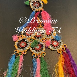 Paranda, MultiColor Mirror Paranda, Hair Accessories, Dulhan, Bridesmaids Gifts, Shaadi, Mehndi, Mayoon, Haldi, Punjabi, Indian, Pakistani