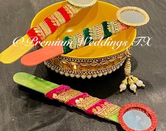 Haldi Applicator Set: Indian Wedding Mehndi & Uptan Decor
