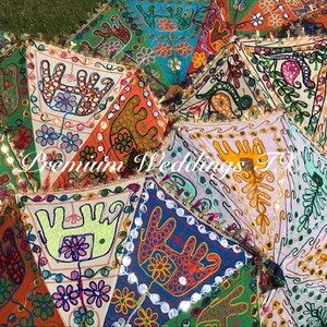 Geborduurde katoenen paraplu: Indiaas mehndi-huwelijksdecor (24") 5 Umbrellas