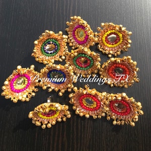 Adjustable Gota Jewelry Rings, India Pakistani Wedding Sangeet Mehndi Dholki Haldi Shaadi Favors, Bridesmaids Gift, Bachelorette Party Favor