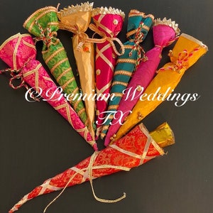 Mehndi Party, Henna Cone Covers, Mehndi Decor, Mehndi Cone Covers, Mehndi Party, Henna Cone Covers, Decorative Handmade Mehndi Cone Covers