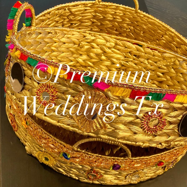 Large Tokri, Mehndi Tokri , Foil Thaal, Mehndi Thaal, Mehndi Plate, Mehndi, Shaadi Decor, Flower Basket, Favor,Basket, Mehndi Chaba ,Shaadi