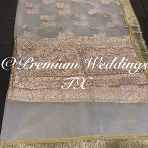 White Gold Banarsi Dupatta, Nikkah Dupatta, Dupatta, Eid Outfits, Diwali Outfits, Gold Banarsi Dupatta, Women Dupatta, Women Scarves, Scarf